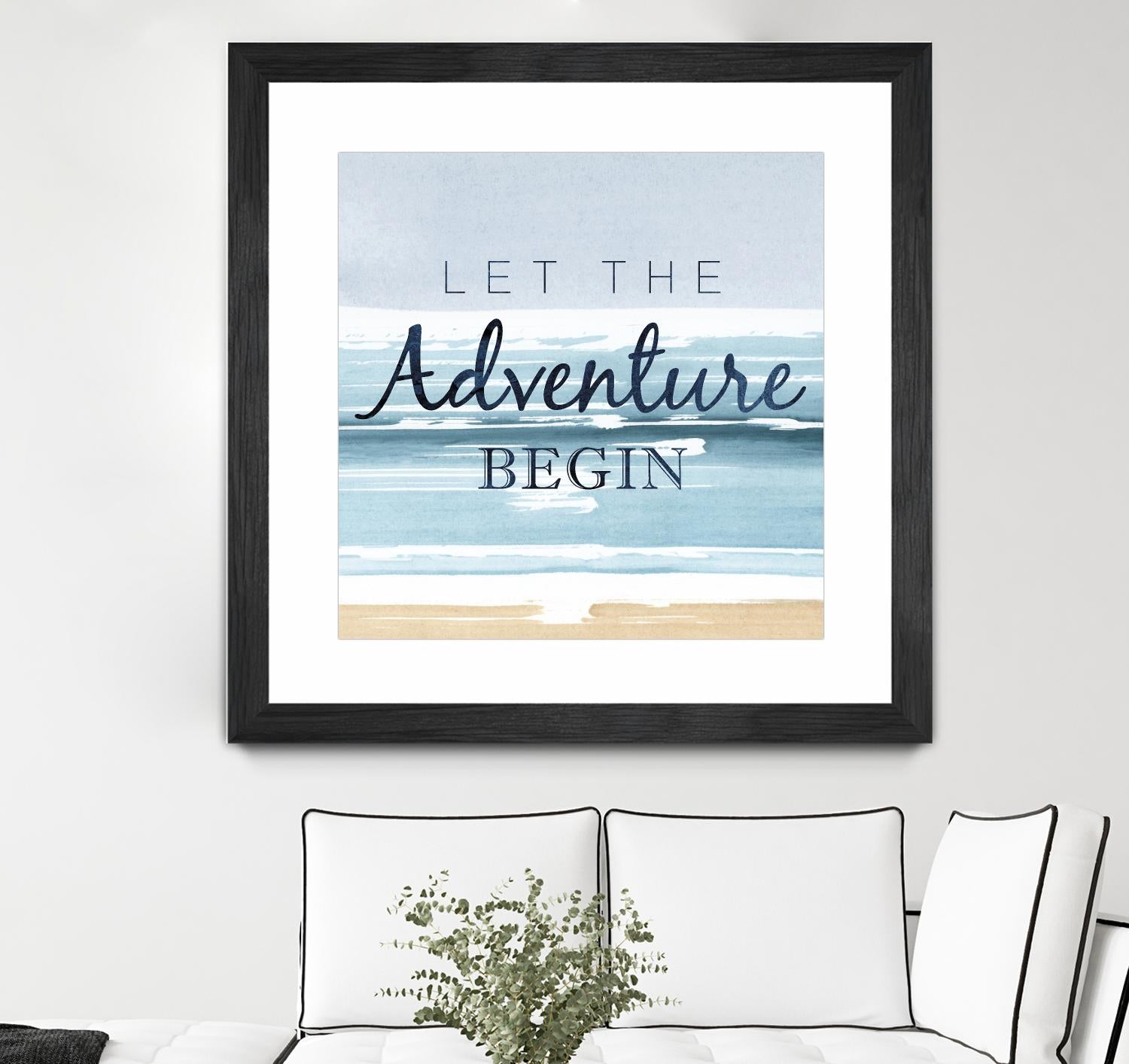 Let the Adventure Begin by PI Studio on GIANT ART - beige quotes