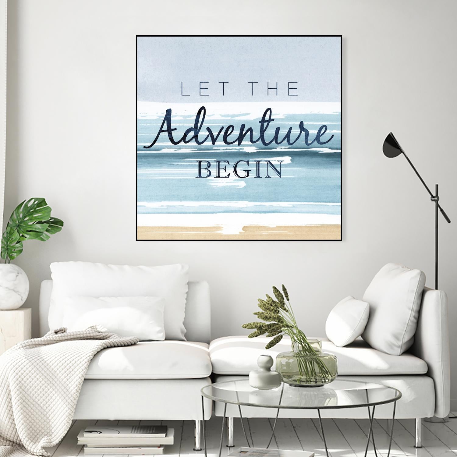 Let the Adventure Begin by PI Studio on GIANT ART - beige quotes