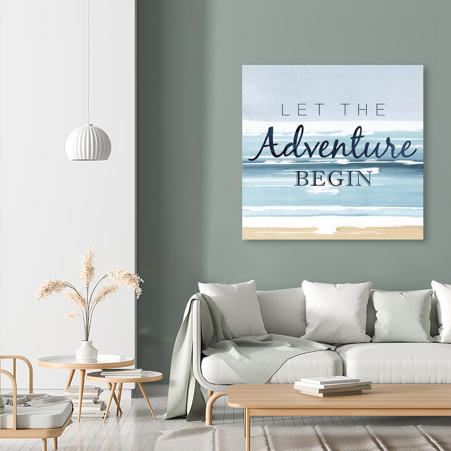 Let the Adventure Begin by PI Studio on GIANT ART - beige quotes