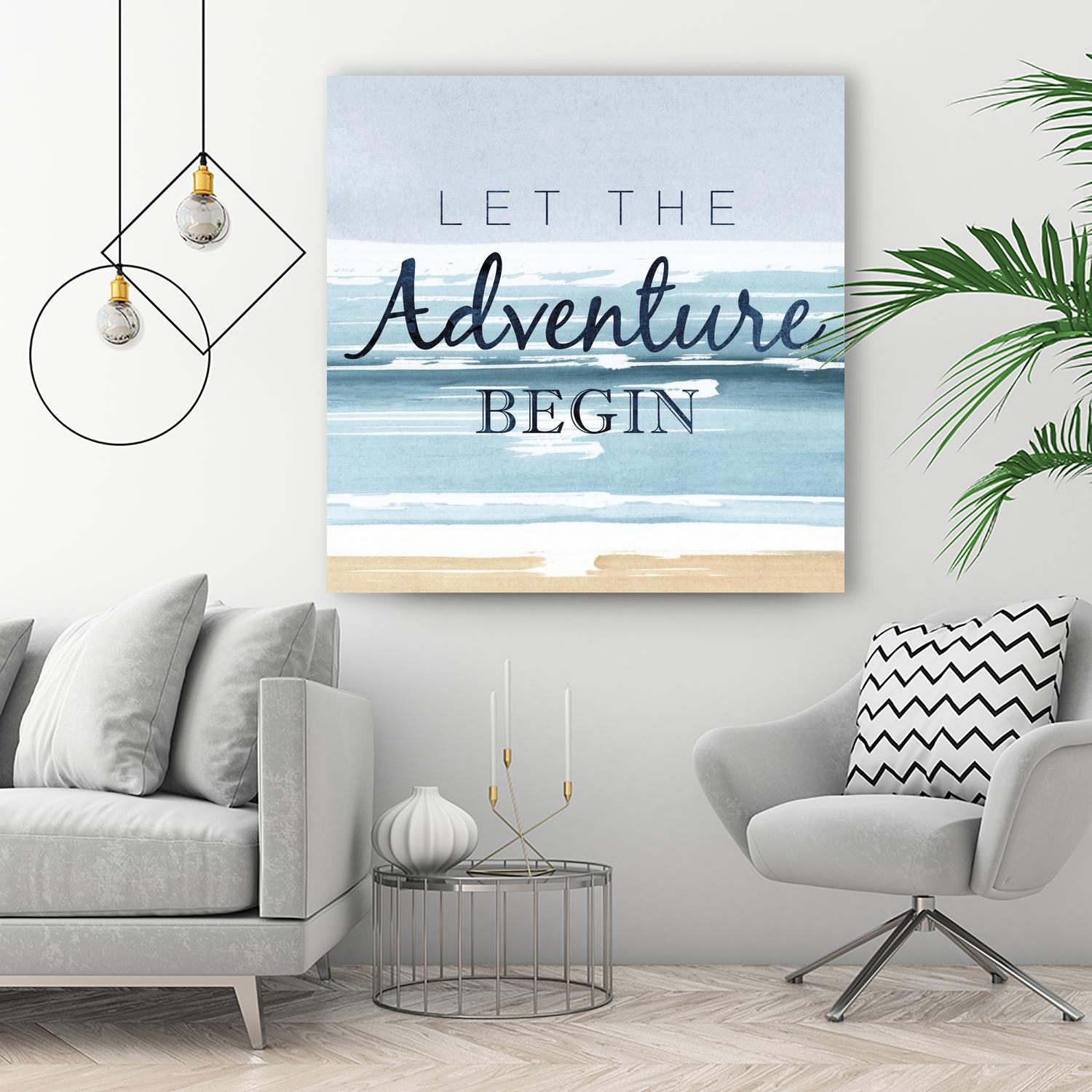 Let the Adventure Begin by PI Studio on GIANT ART - beige quotes