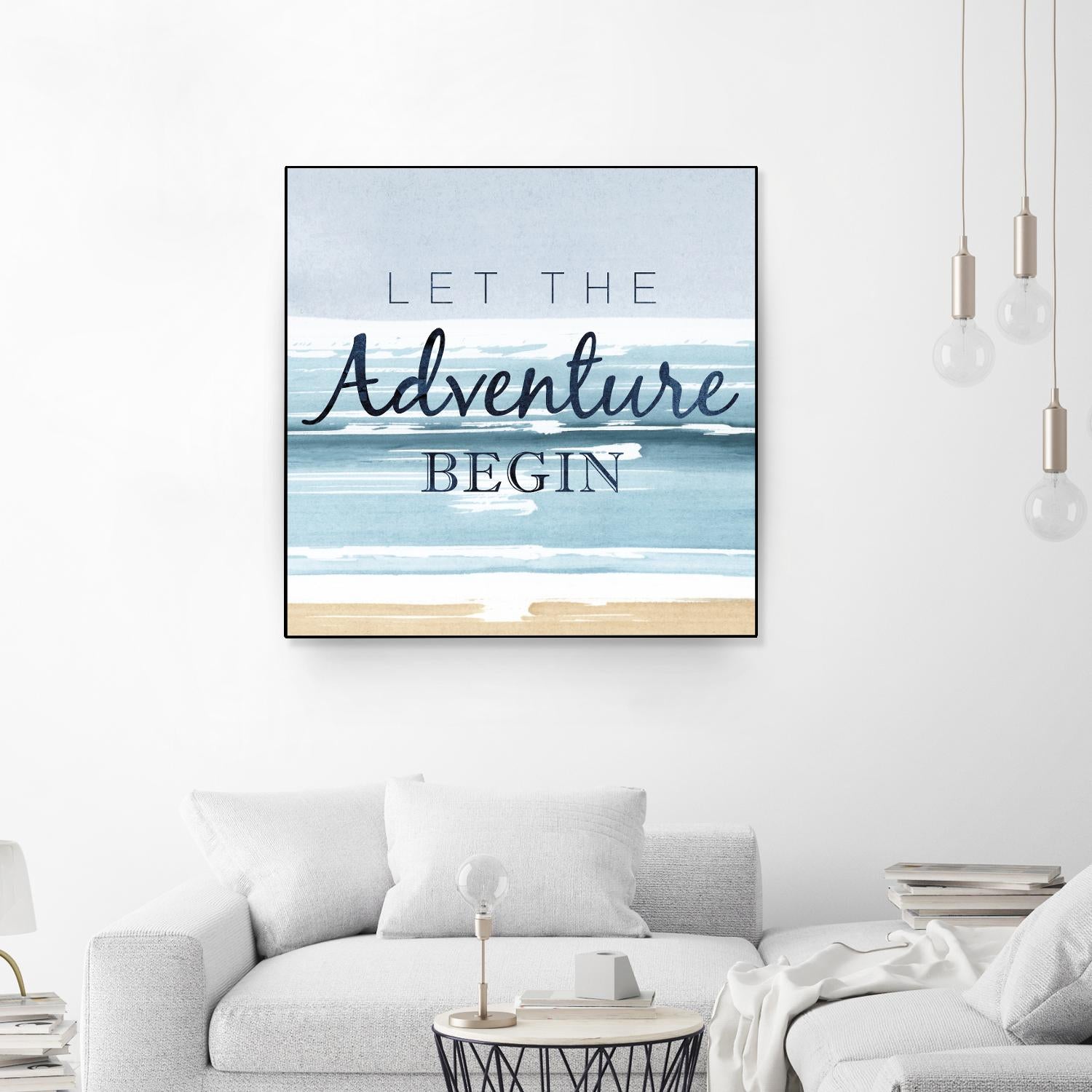 Let the Adventure Begin by PI Studio on GIANT ART - beige quotes