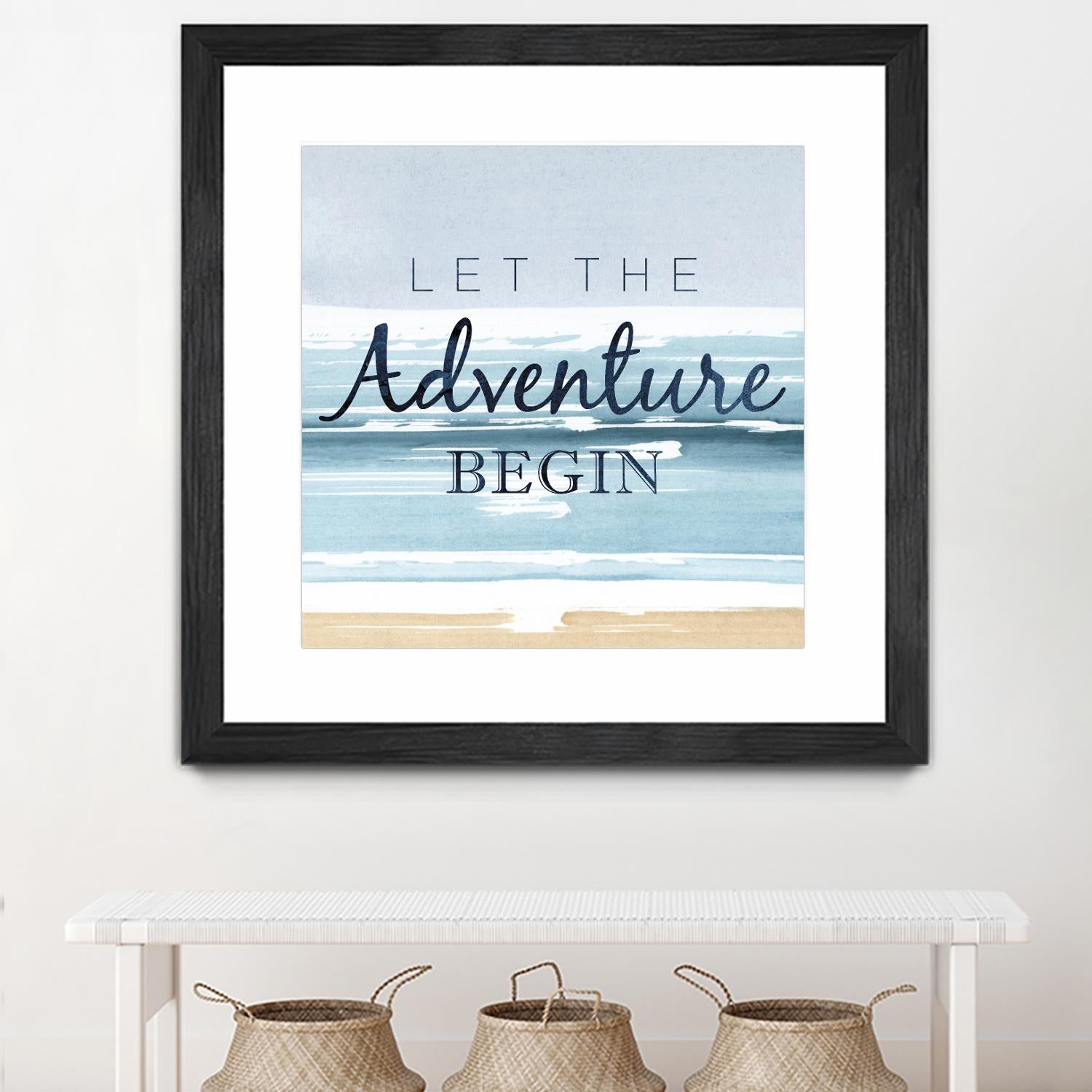 Let the Adventure Begin by PI Studio on GIANT ART - beige quotes