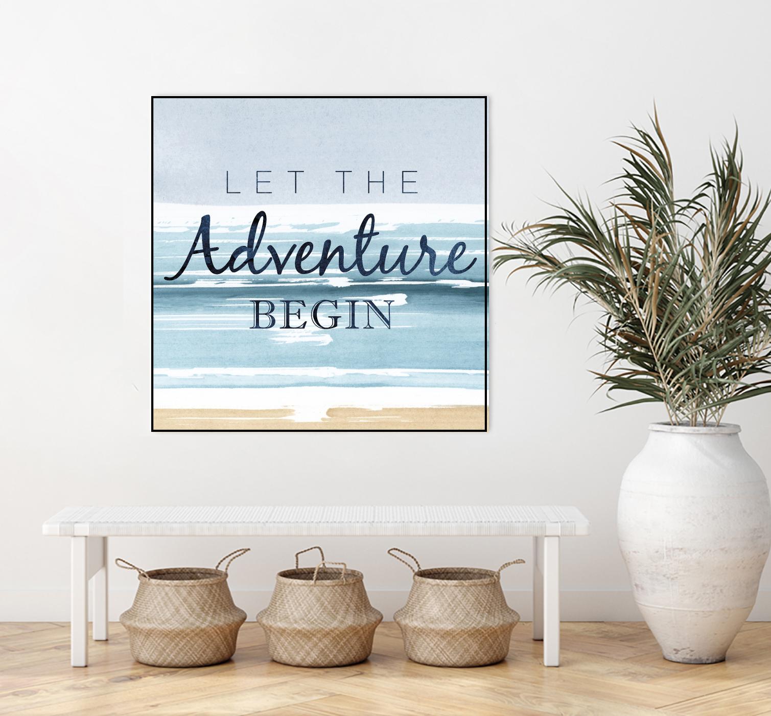 Let the Adventure Begin by PI Studio on GIANT ART - beige quotes