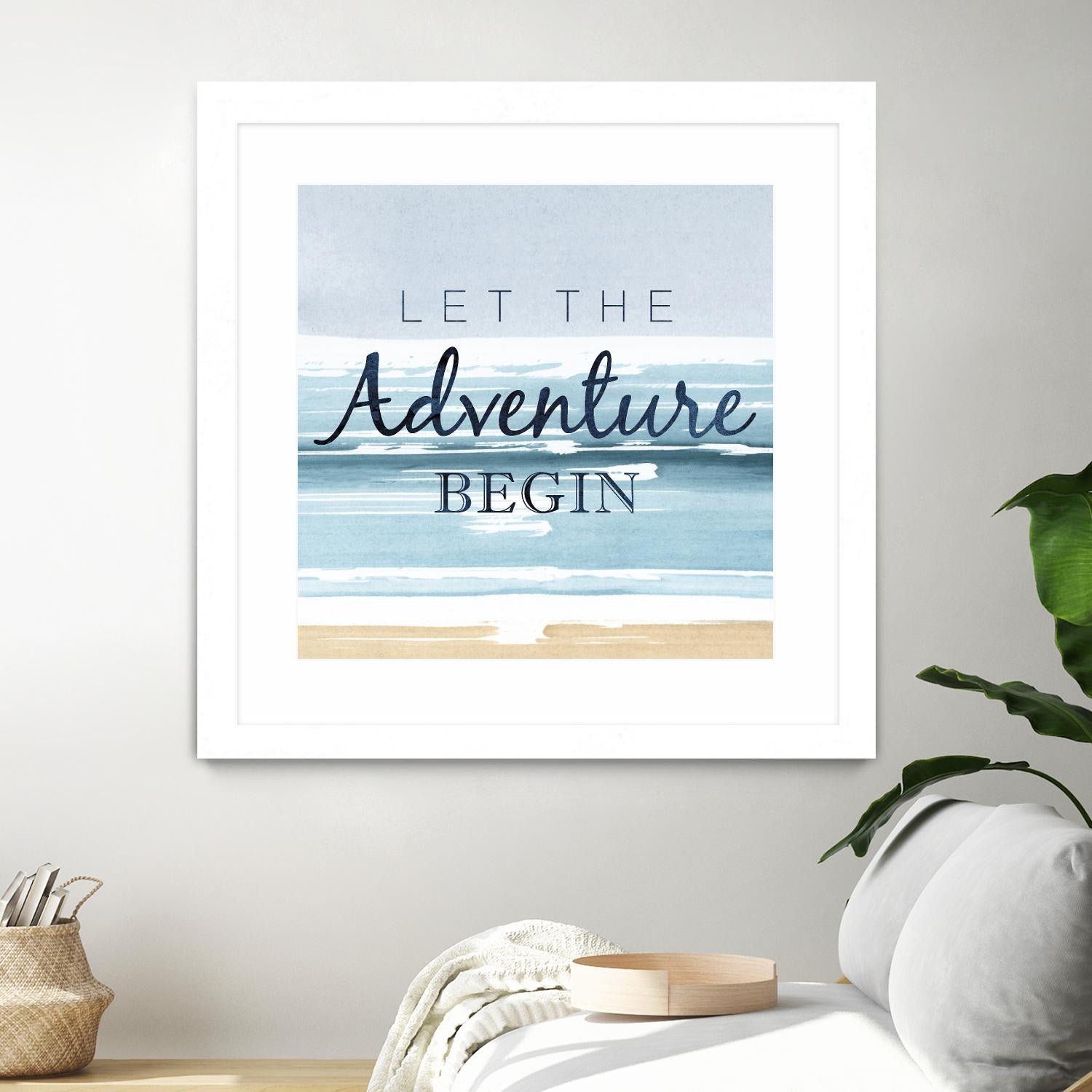 Let the Adventure Begin by PI Studio on GIANT ART - beige quotes