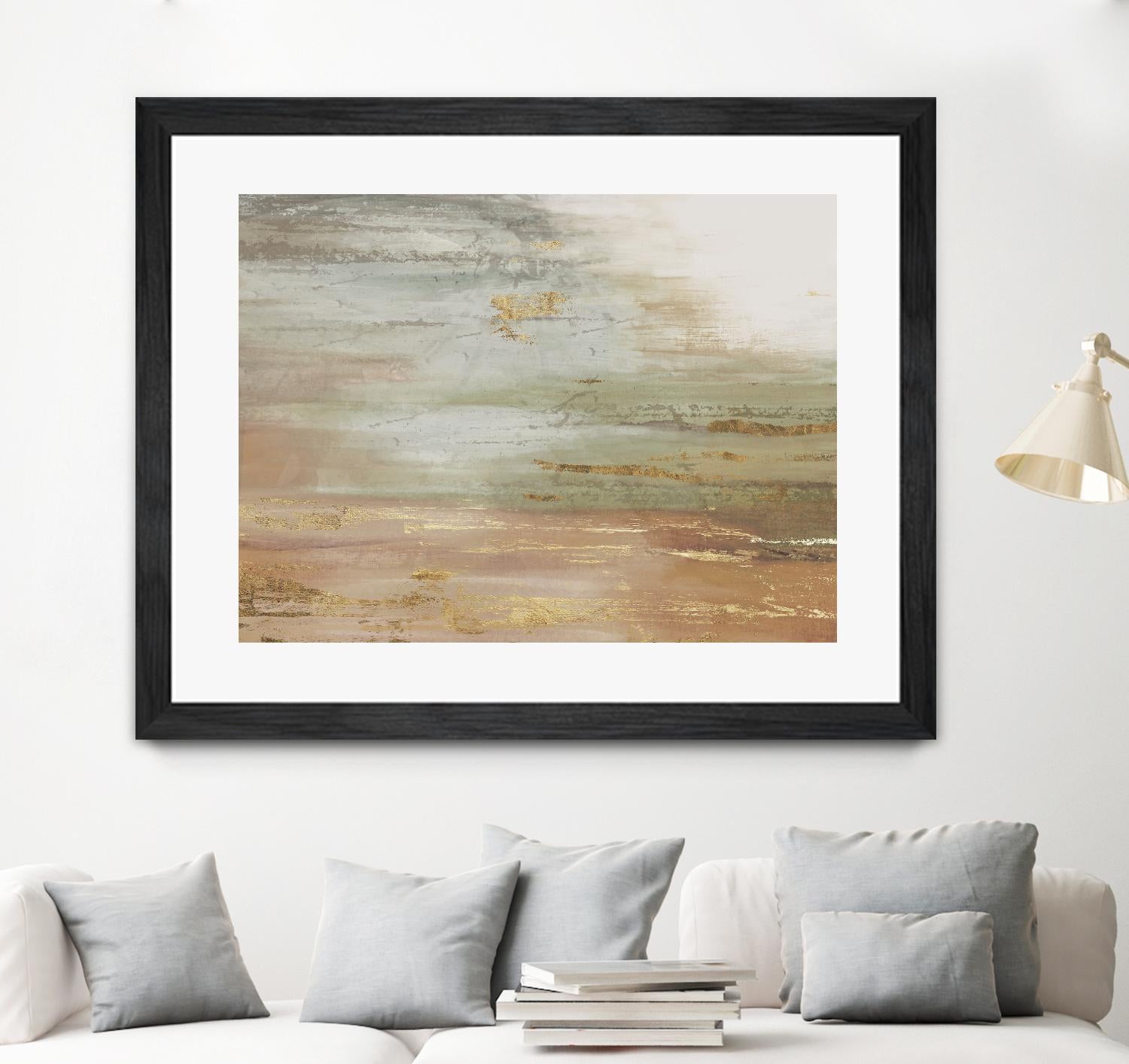 Gold & Blush Coast by PI Studio on GIANT ART - green abstract