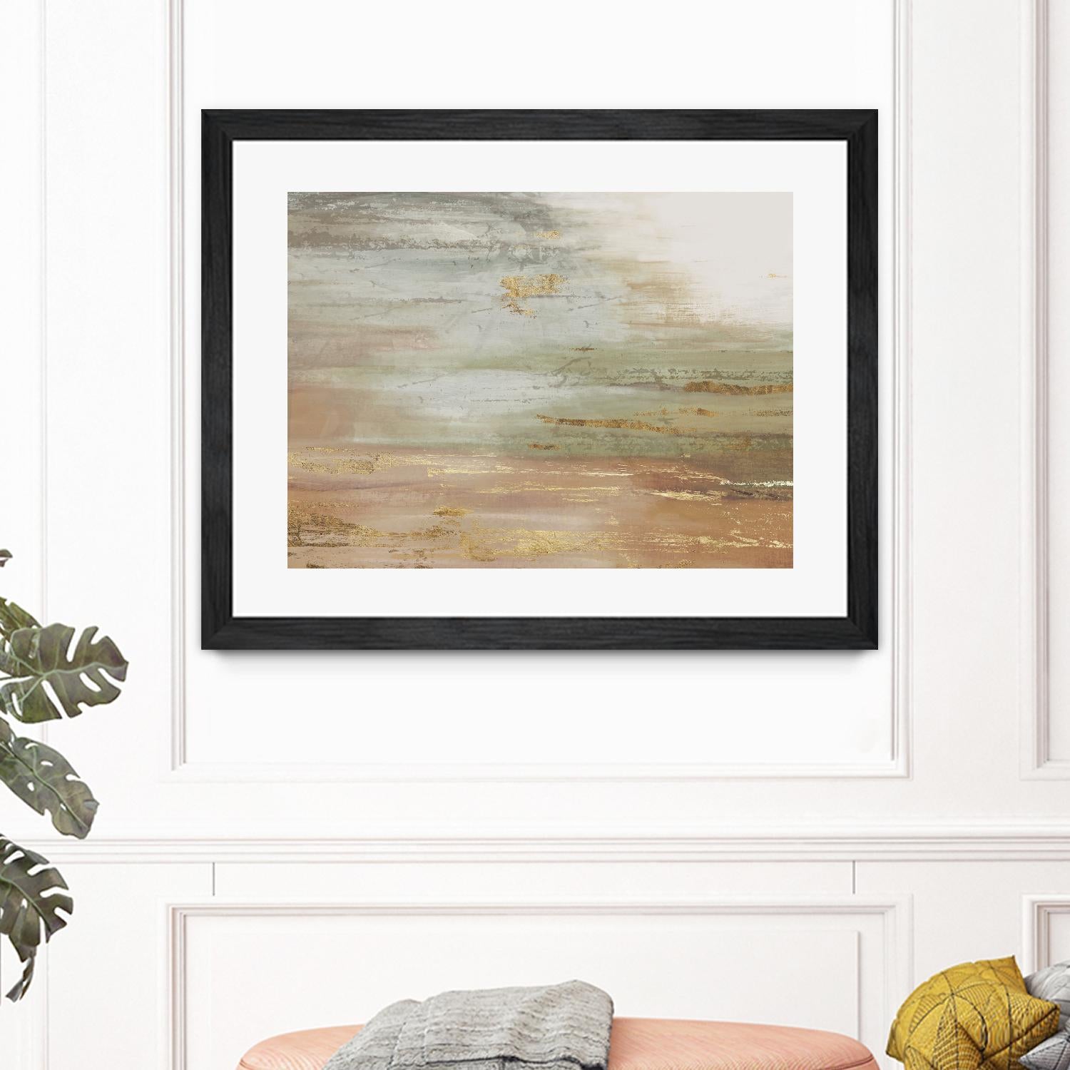 Gold & Blush Coast by PI Studio on GIANT ART - green abstract