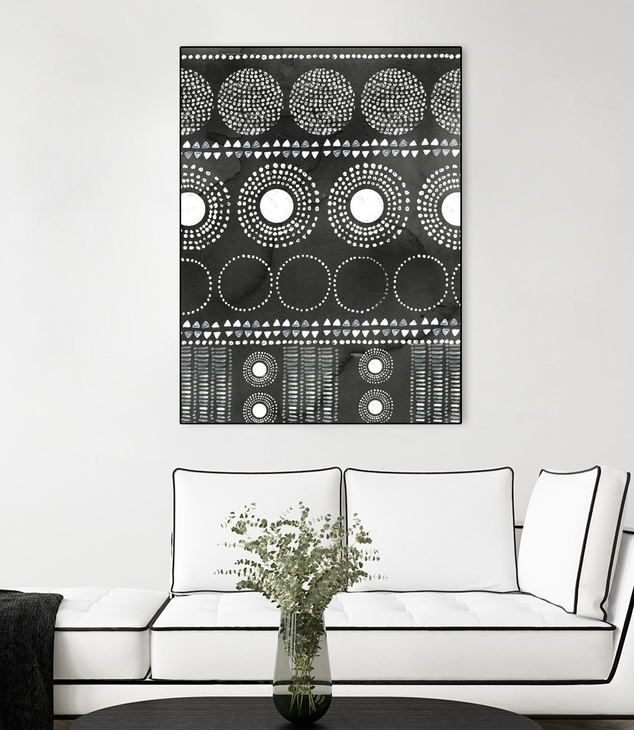 African I Black Version by PI Studio on GIANT ART - white abstract