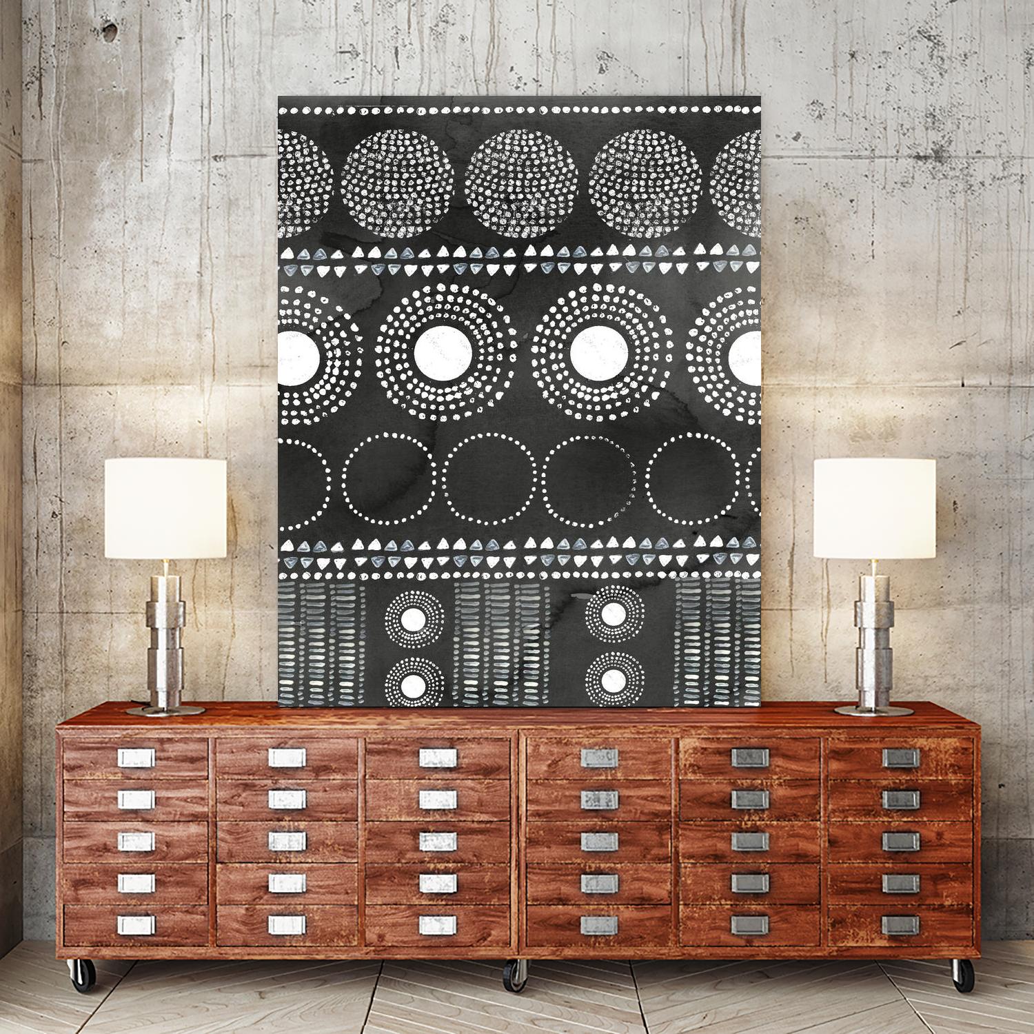African I Black Version by PI Studio on GIANT ART - white abstract