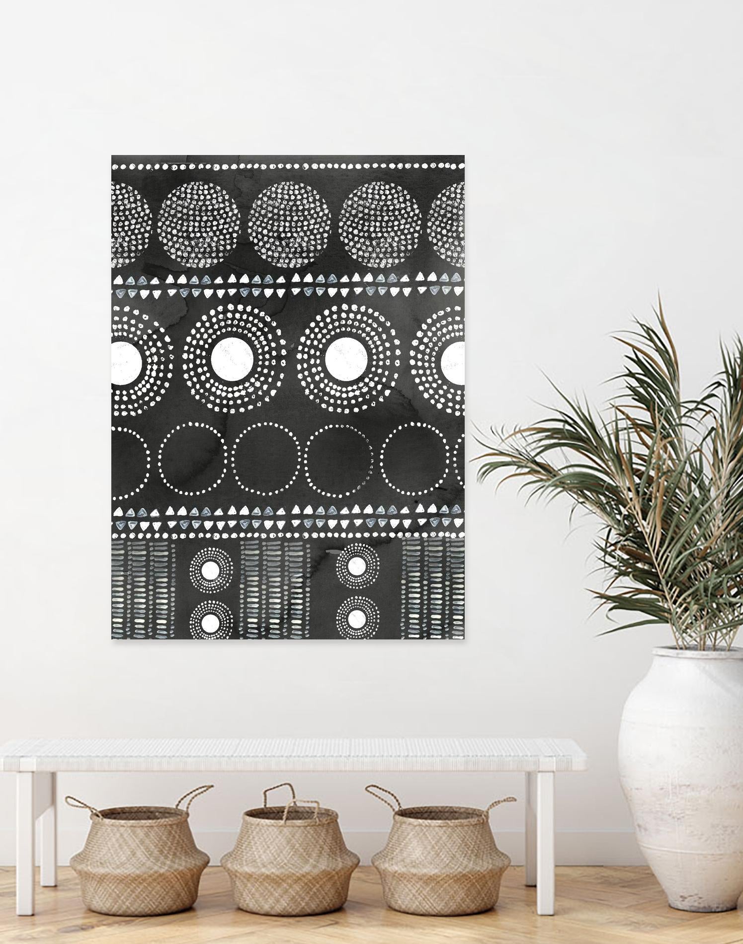African I Black Version by PI Studio on GIANT ART - white abstract