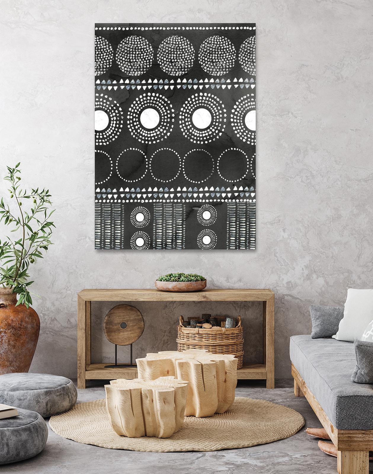 African I Black Version by PI Studio on GIANT ART - white abstract