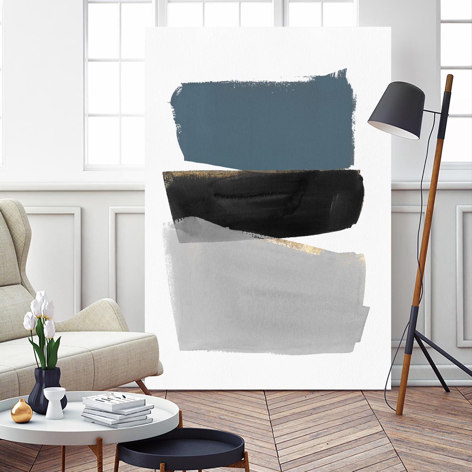 Stacked Blocks by PI Studio on GIANT ART - gold shapes rothko