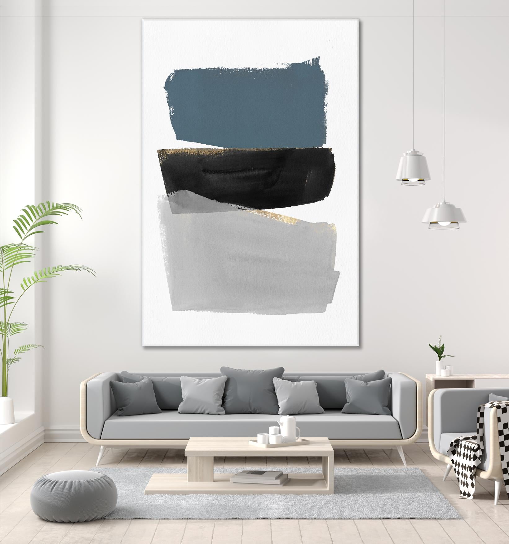 Stacked Blocks by PI Studio on GIANT ART - gold shapes rothko