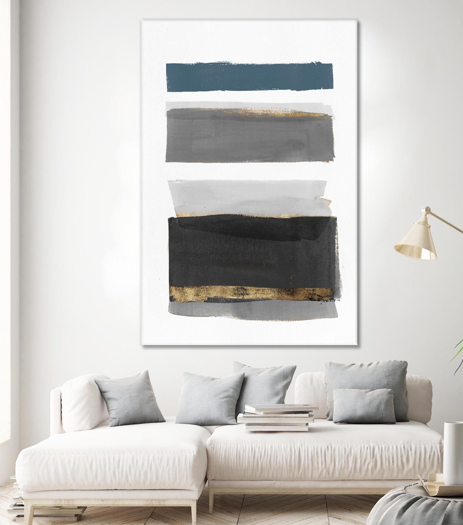 Stacked Stripes II by PI Studio on GIANT ART - gold shapes