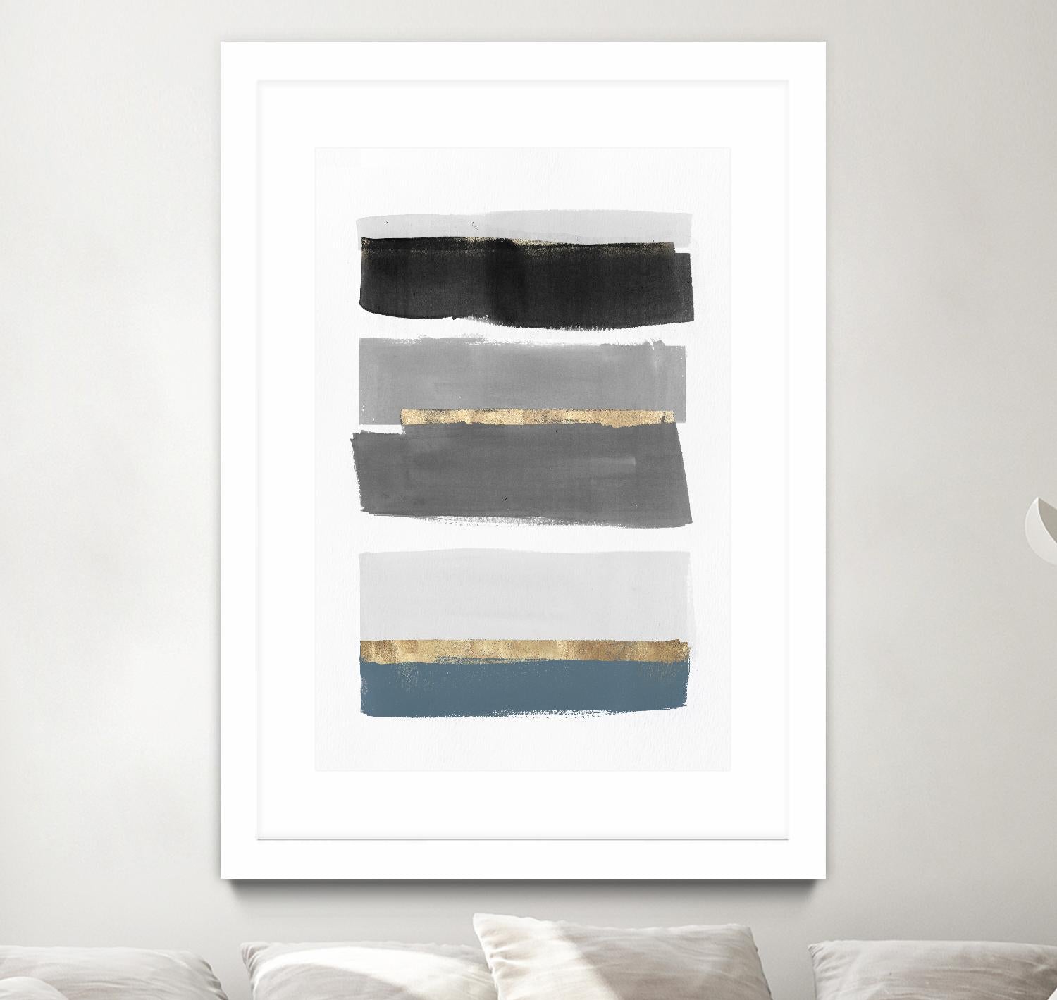 Stacked Stripes III by PI Studio on GIANT ART - gold shapes stripes