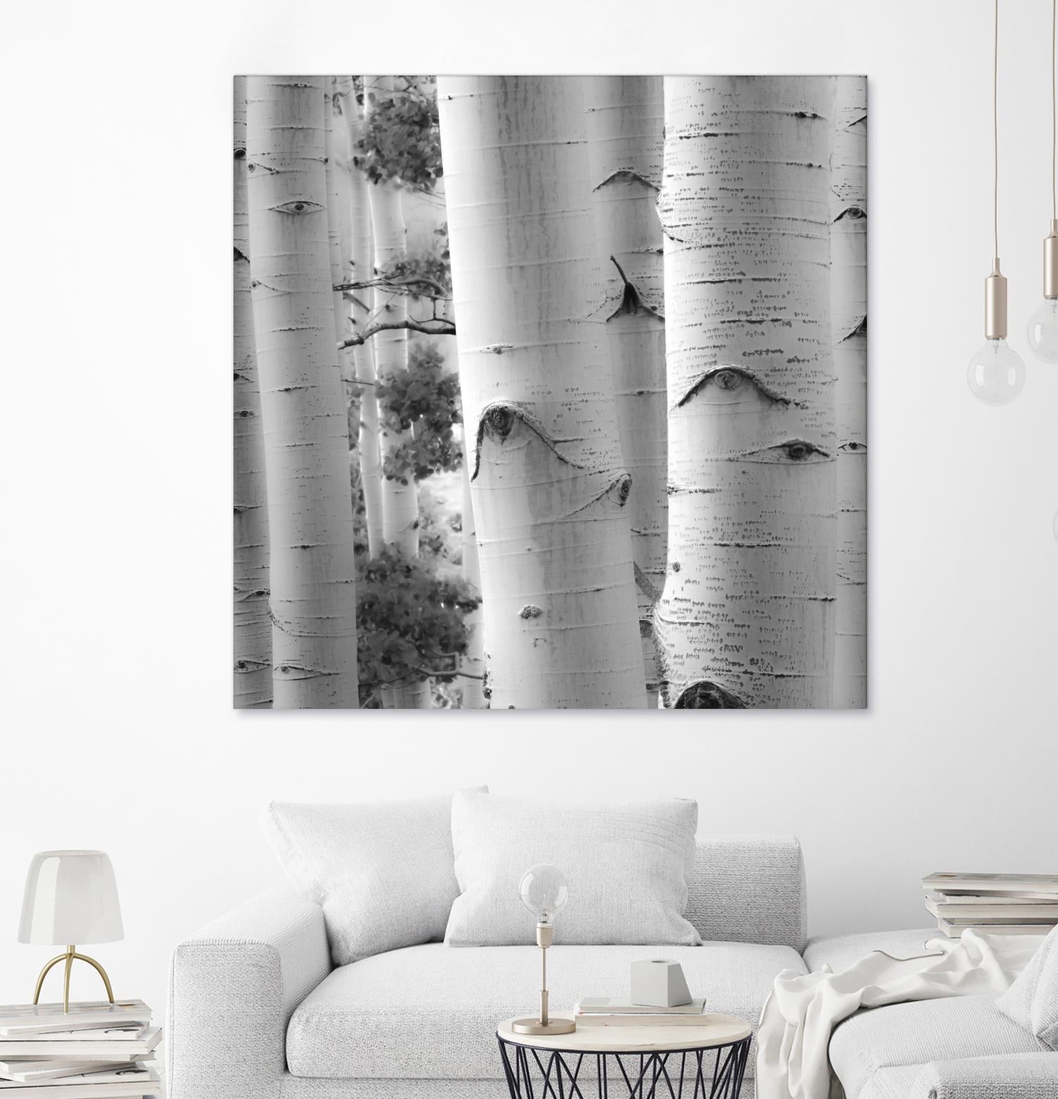 Birches in Grey I by Rick Cotter on GIANT ART - black trees