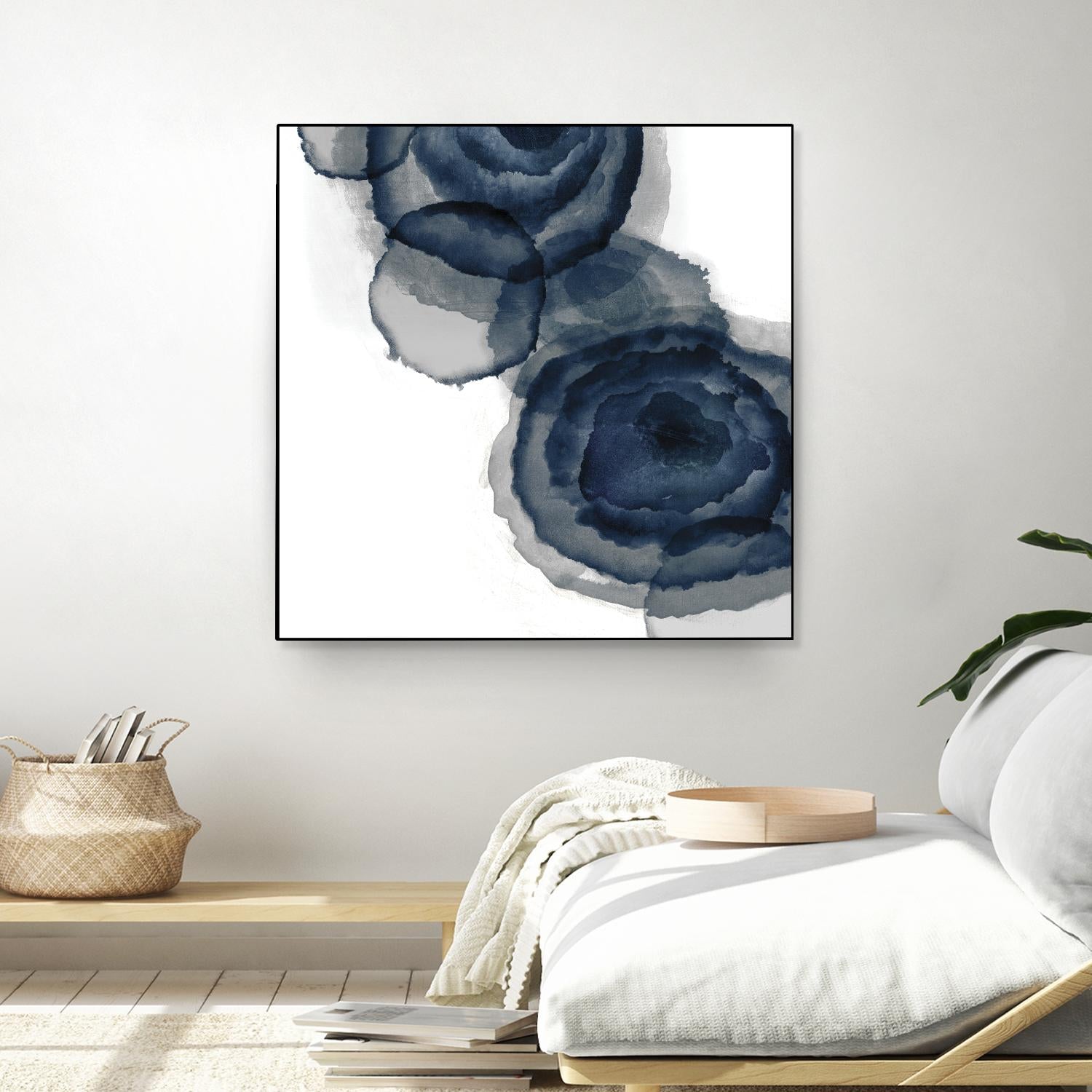 Blotted Ink I by Tom Reeves on GIANT ART - blue abstract