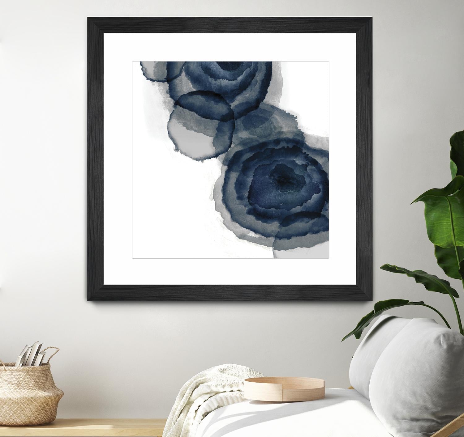 Blotted Ink I by Tom Reeves on GIANT ART - blue abstract