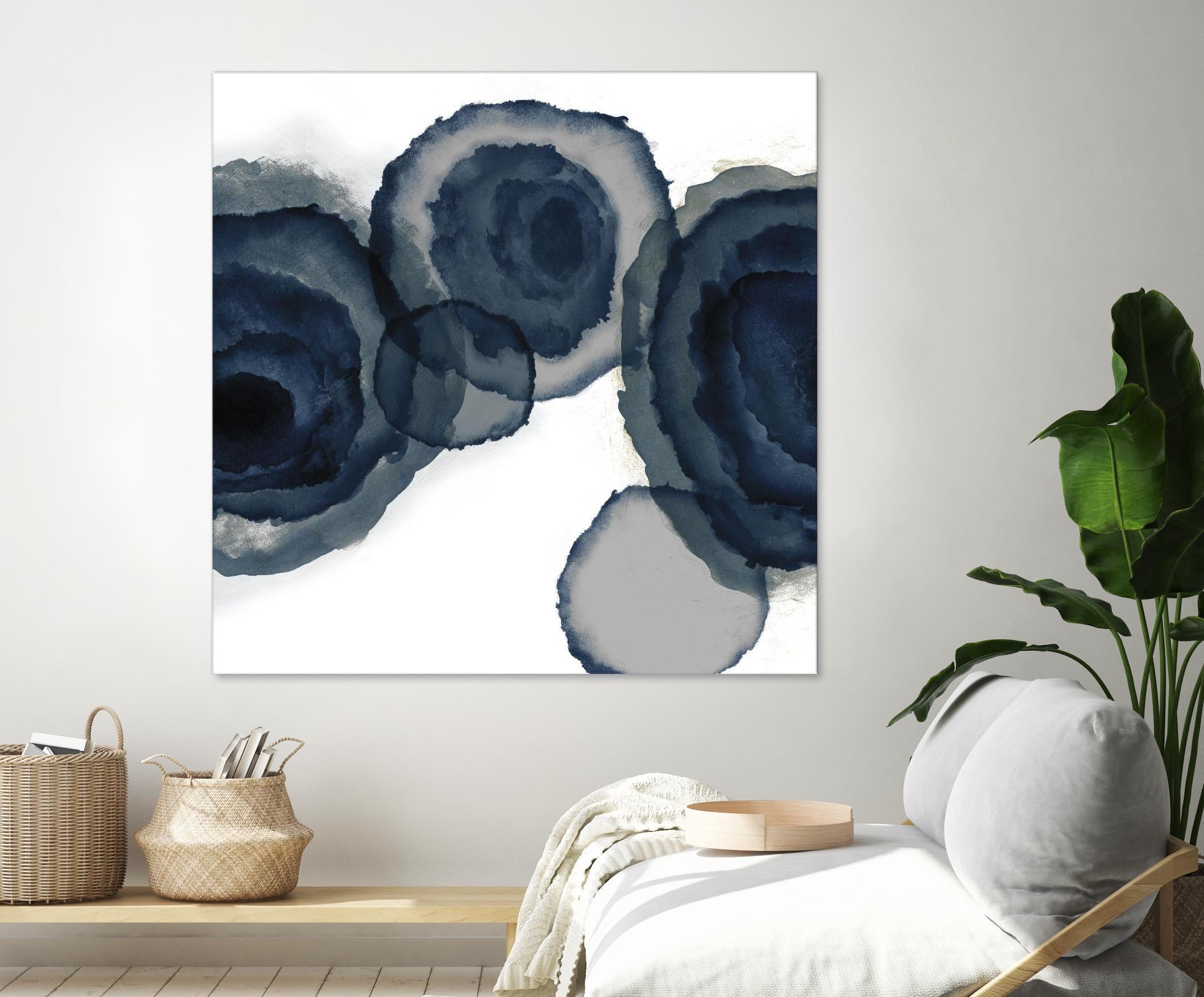 Blotted Ink II by Tom Reeves on GIANT ART - blue watercolour watercolor