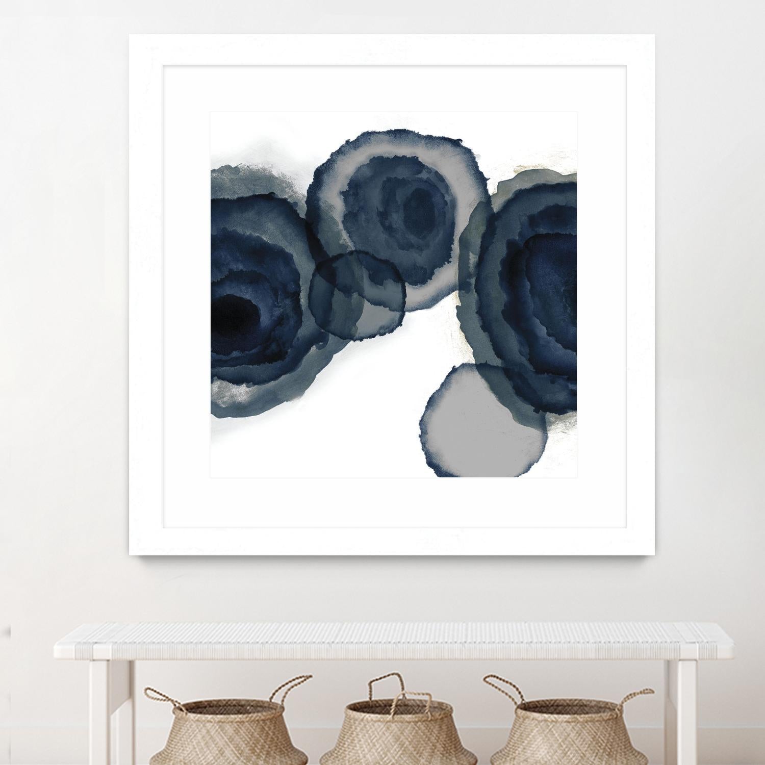 Blotted Ink II by Tom Reeves on GIANT ART - blue watercolour watercolor