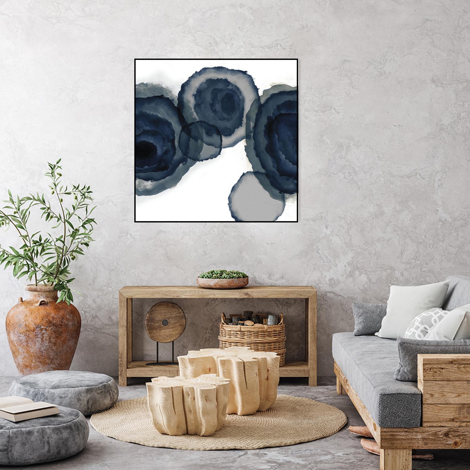 Blotted Ink II by Tom Reeves on GIANT ART - blue watercolour watercolor