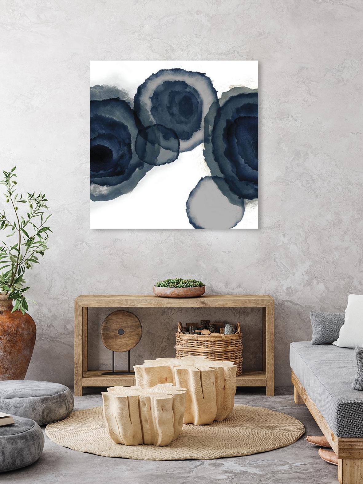 Blotted Ink II by Tom Reeves on GIANT ART - blue watercolour watercolor