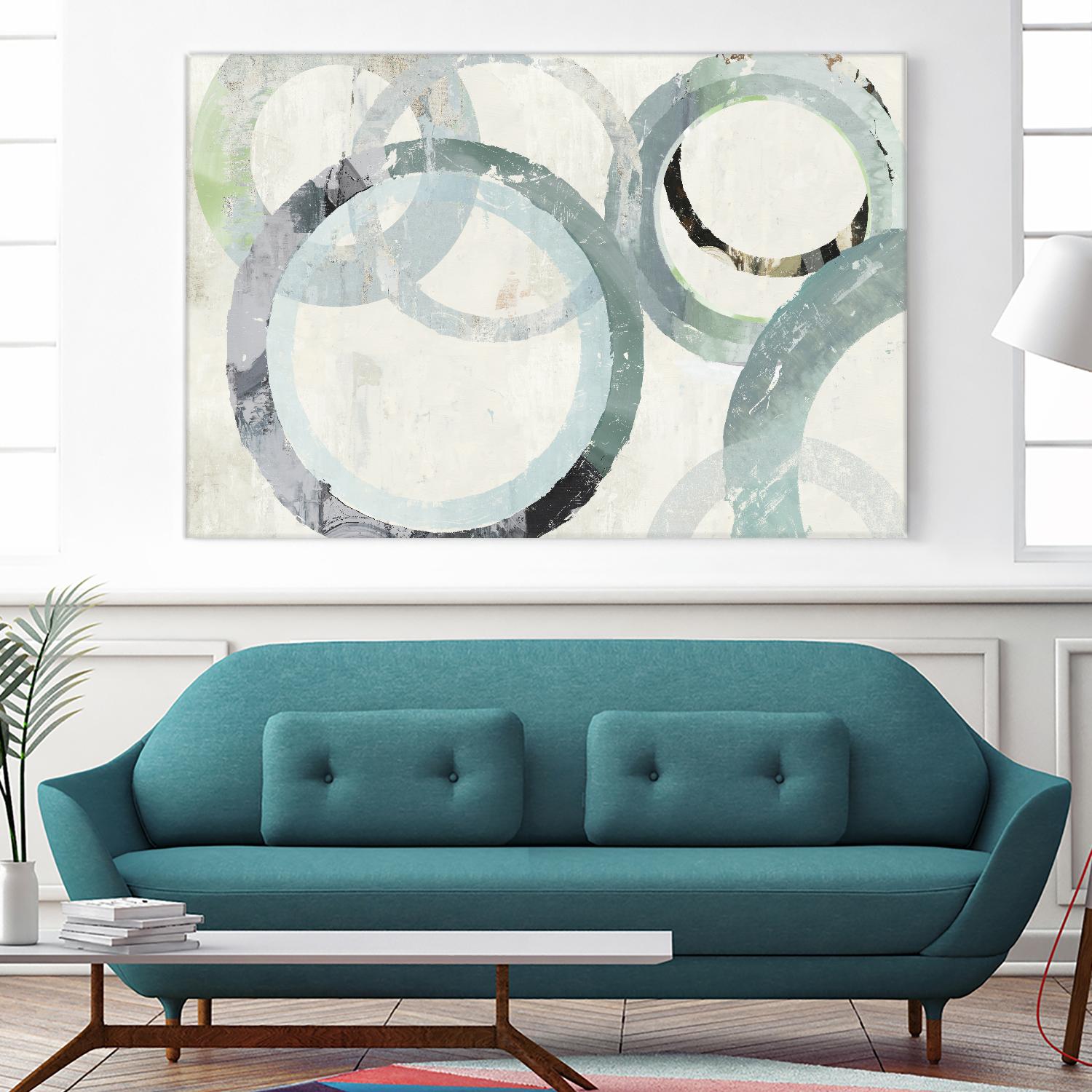 Pale Blues I by Tom Reeves on GIANT ART - green abstract