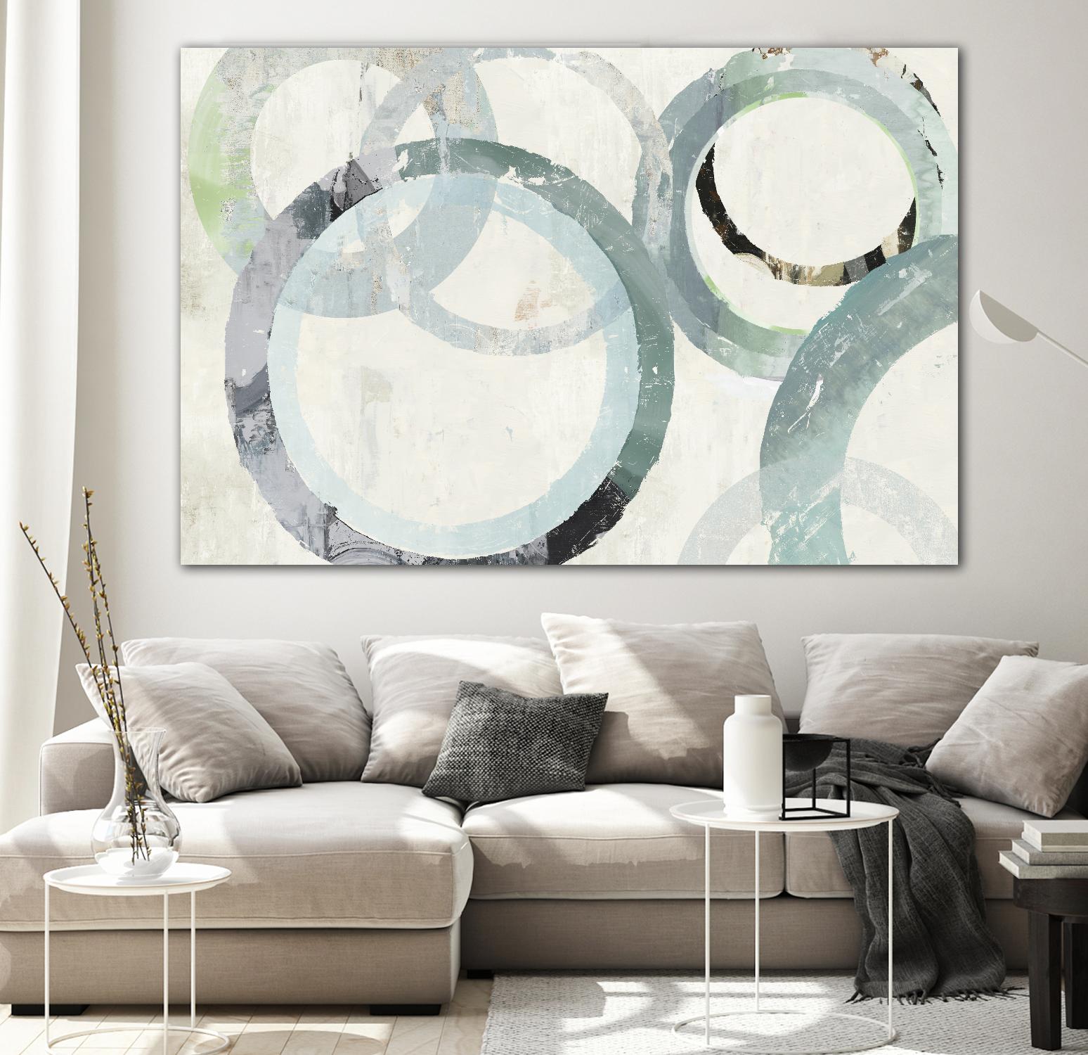 Pale Blues I by Tom Reeves on GIANT ART - green abstract