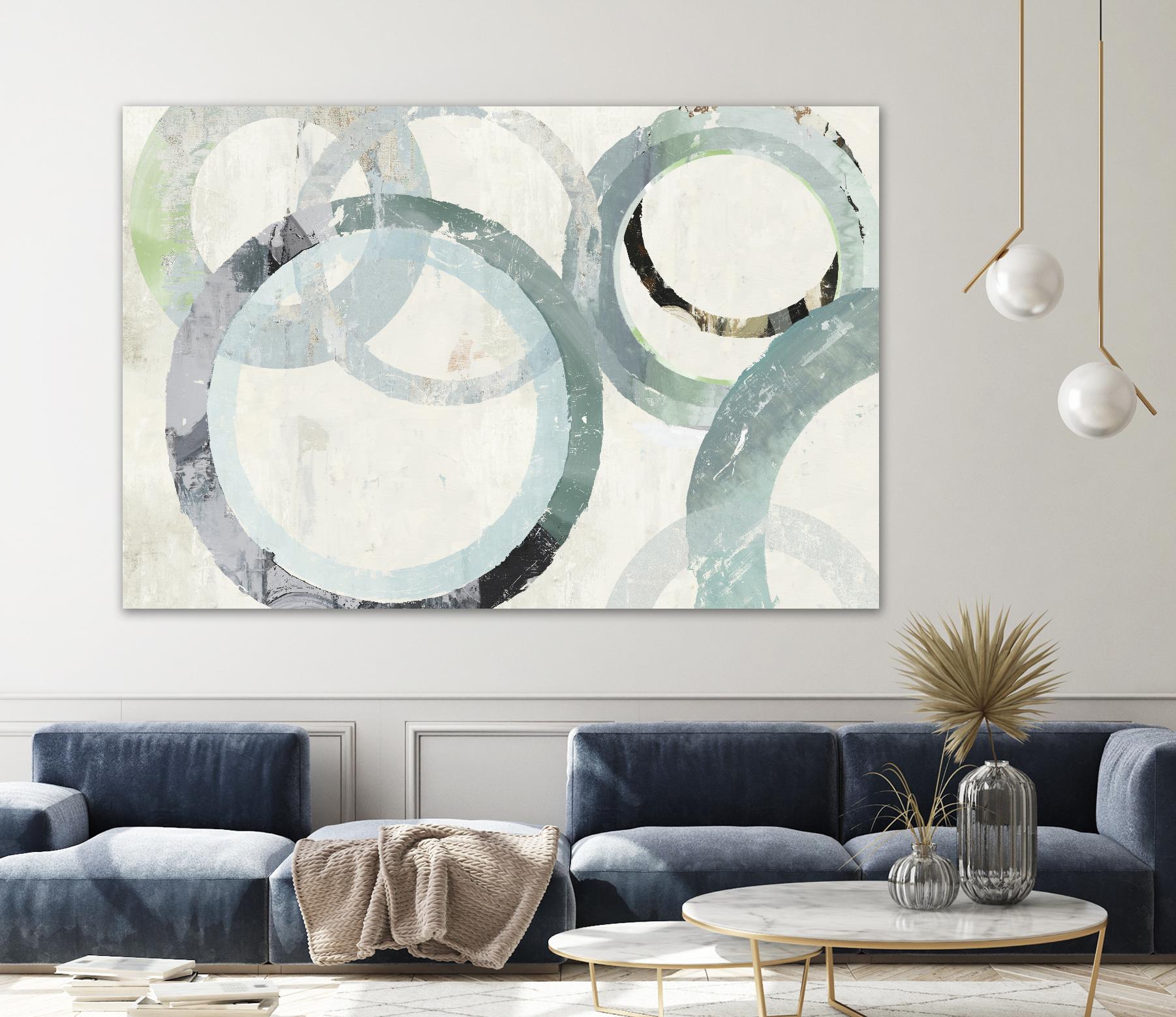 Pale Blues I by Tom Reeves on GIANT ART - green abstract