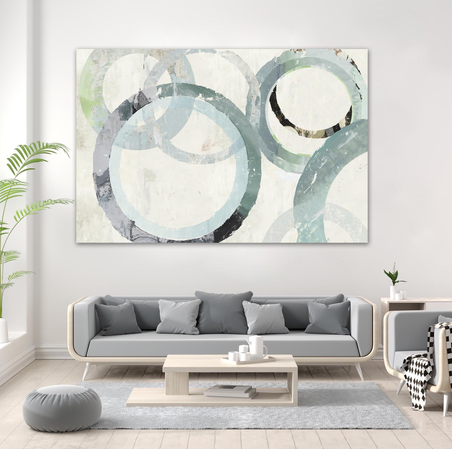 Pale Blues I by Tom Reeves on GIANT ART - green abstract