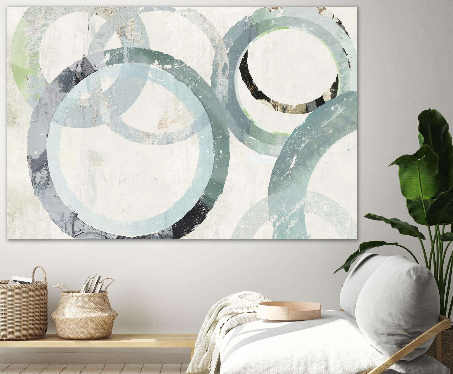 Pale Blues I by Tom Reeves on GIANT ART - green abstract