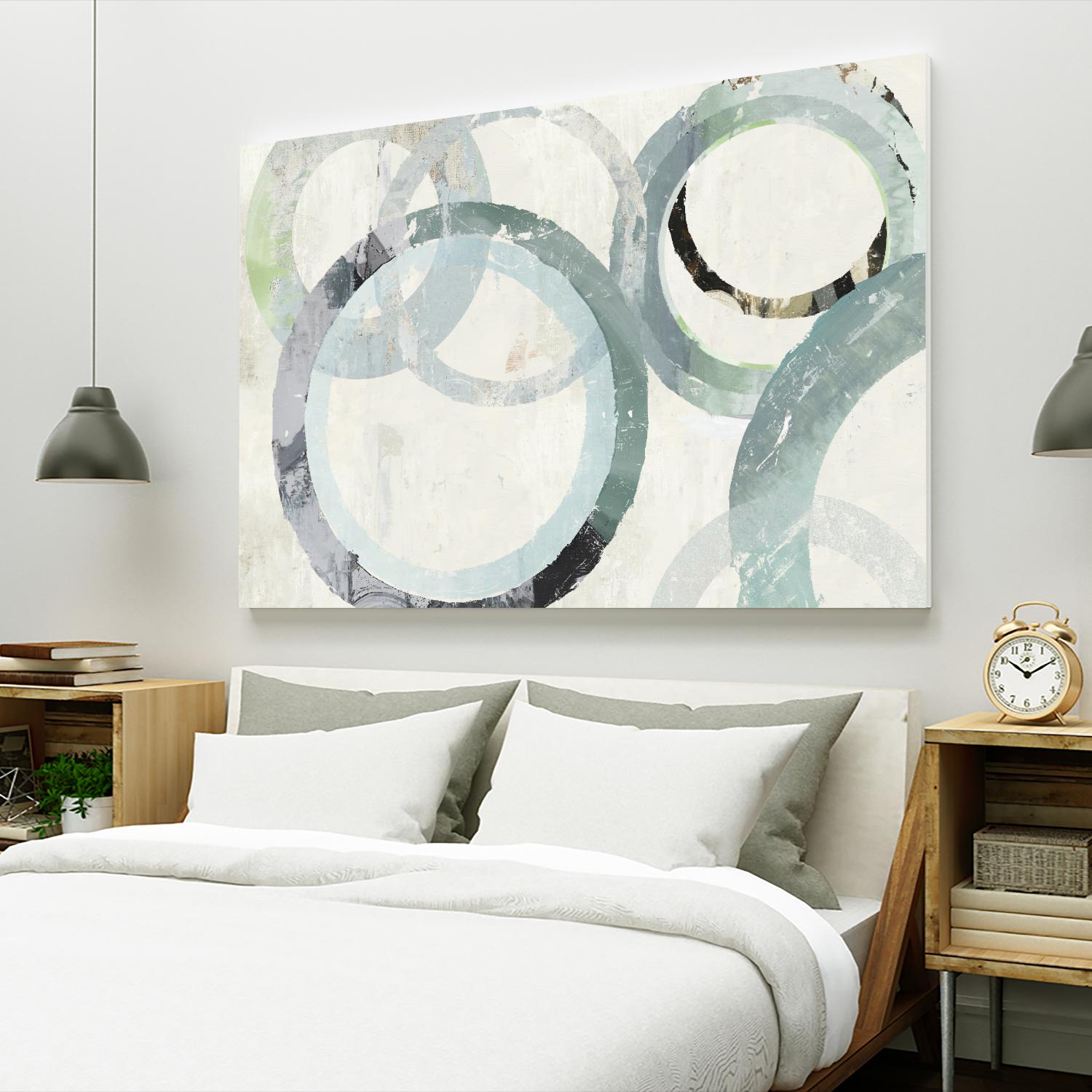 Pale Blues I by Tom Reeves on GIANT ART - green abstract