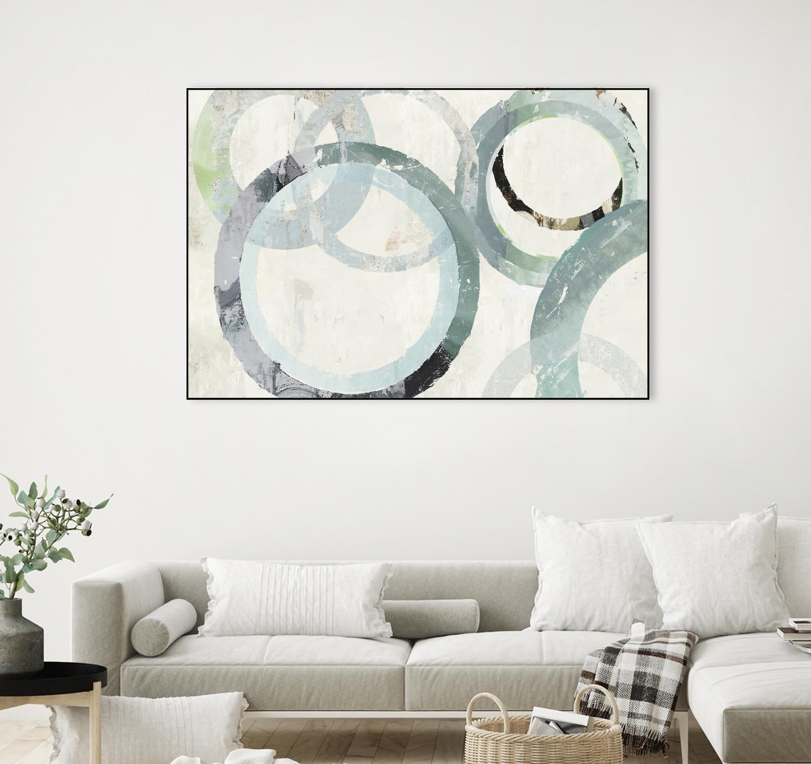 Pale Blues I by Tom Reeves on GIANT ART - green abstract