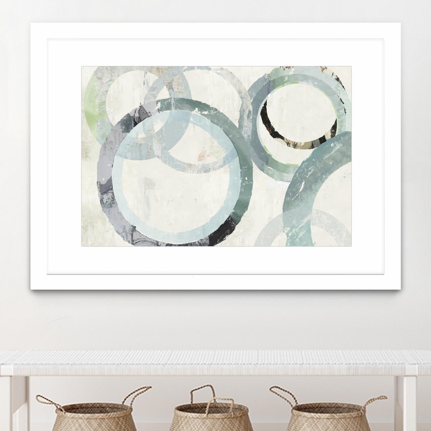 Pale Blues I by Tom Reeves on GIANT ART - green abstract