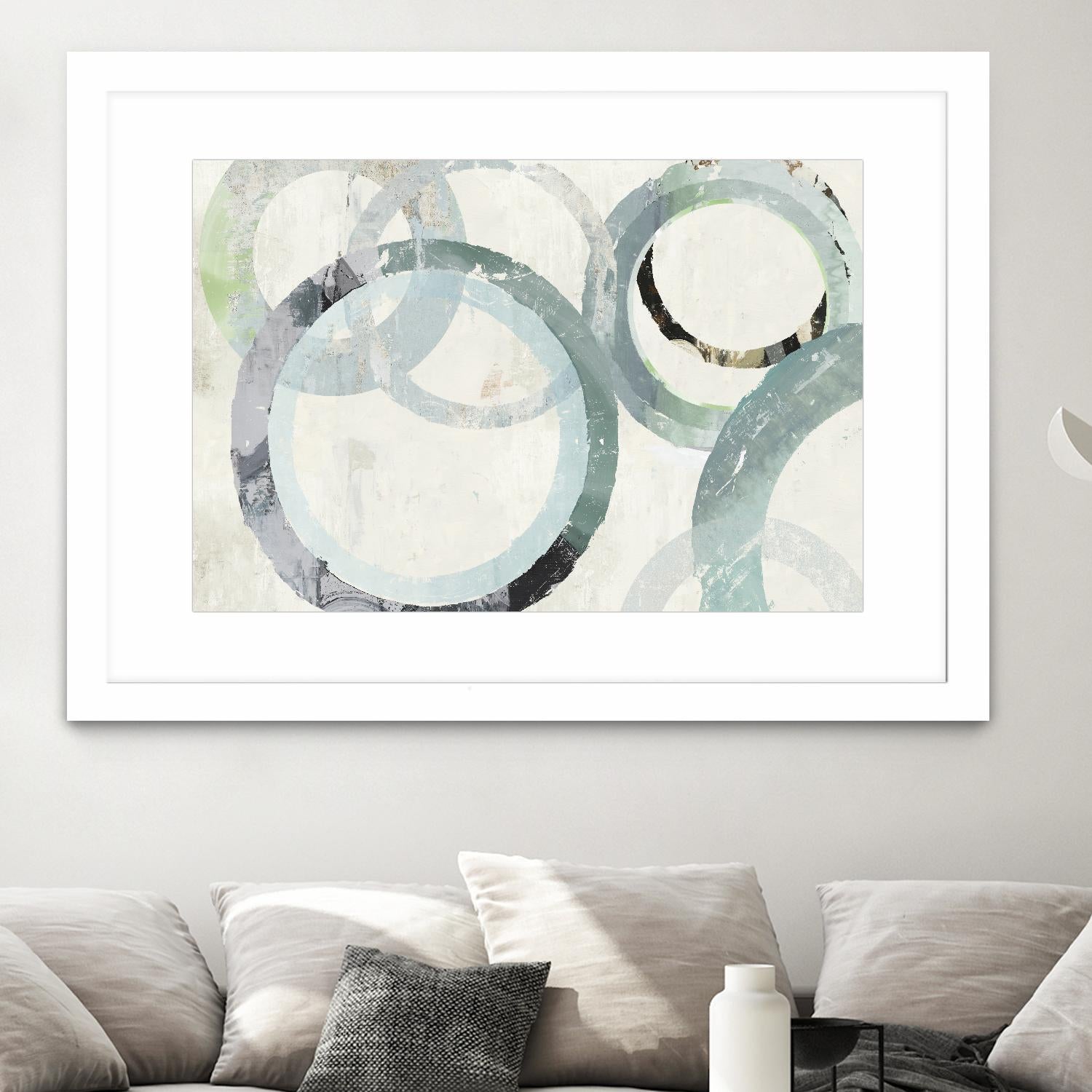 Pale Blues I by Tom Reeves on GIANT ART - green abstract