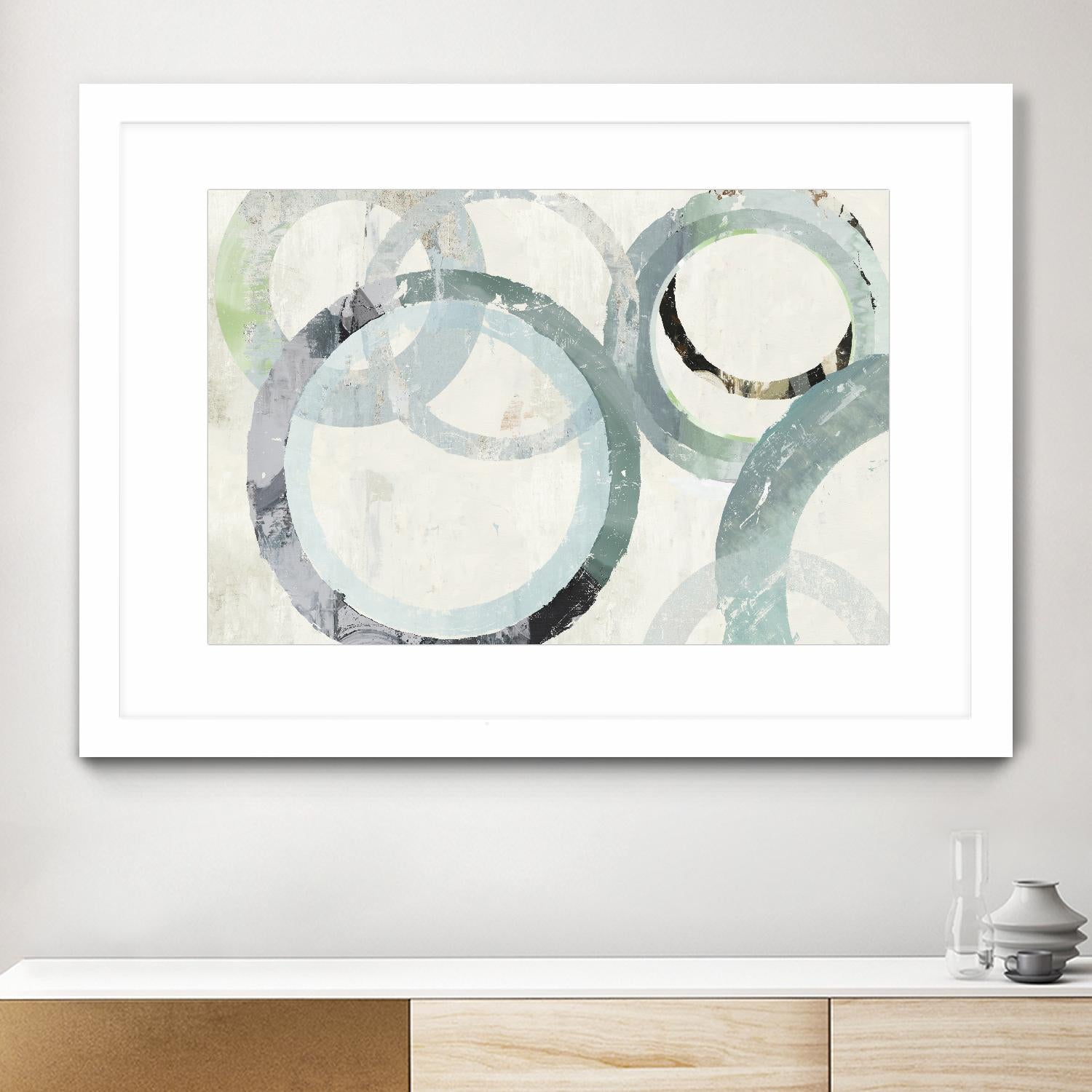 Pale Blues I by Tom Reeves on GIANT ART - green abstract