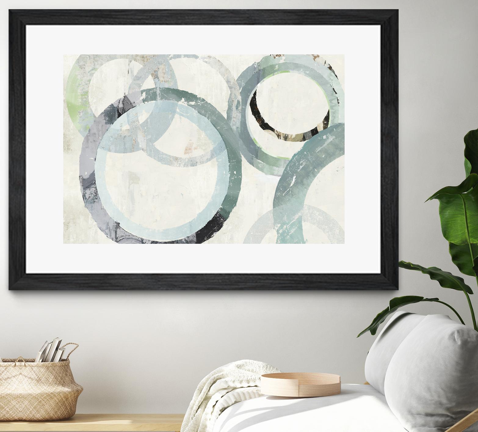 Pale Blues I by Tom Reeves on GIANT ART - green abstract