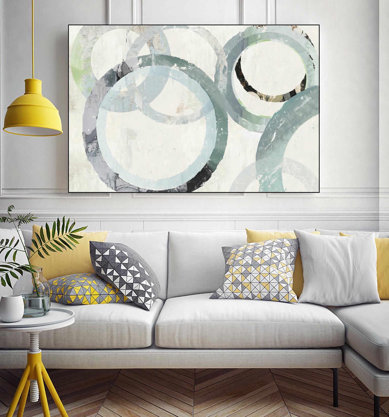 Pale Blues I by Tom Reeves on GIANT ART - green abstract