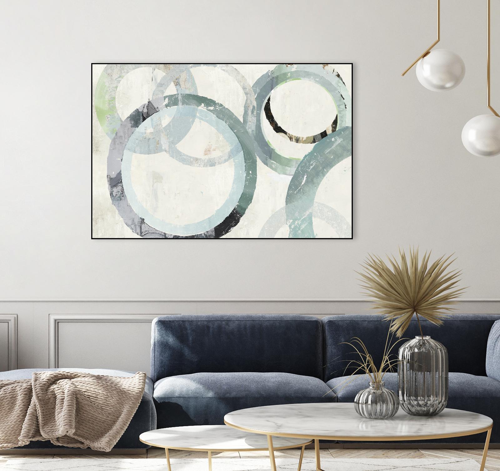 Pale Blues I by Tom Reeves on GIANT ART - green abstract