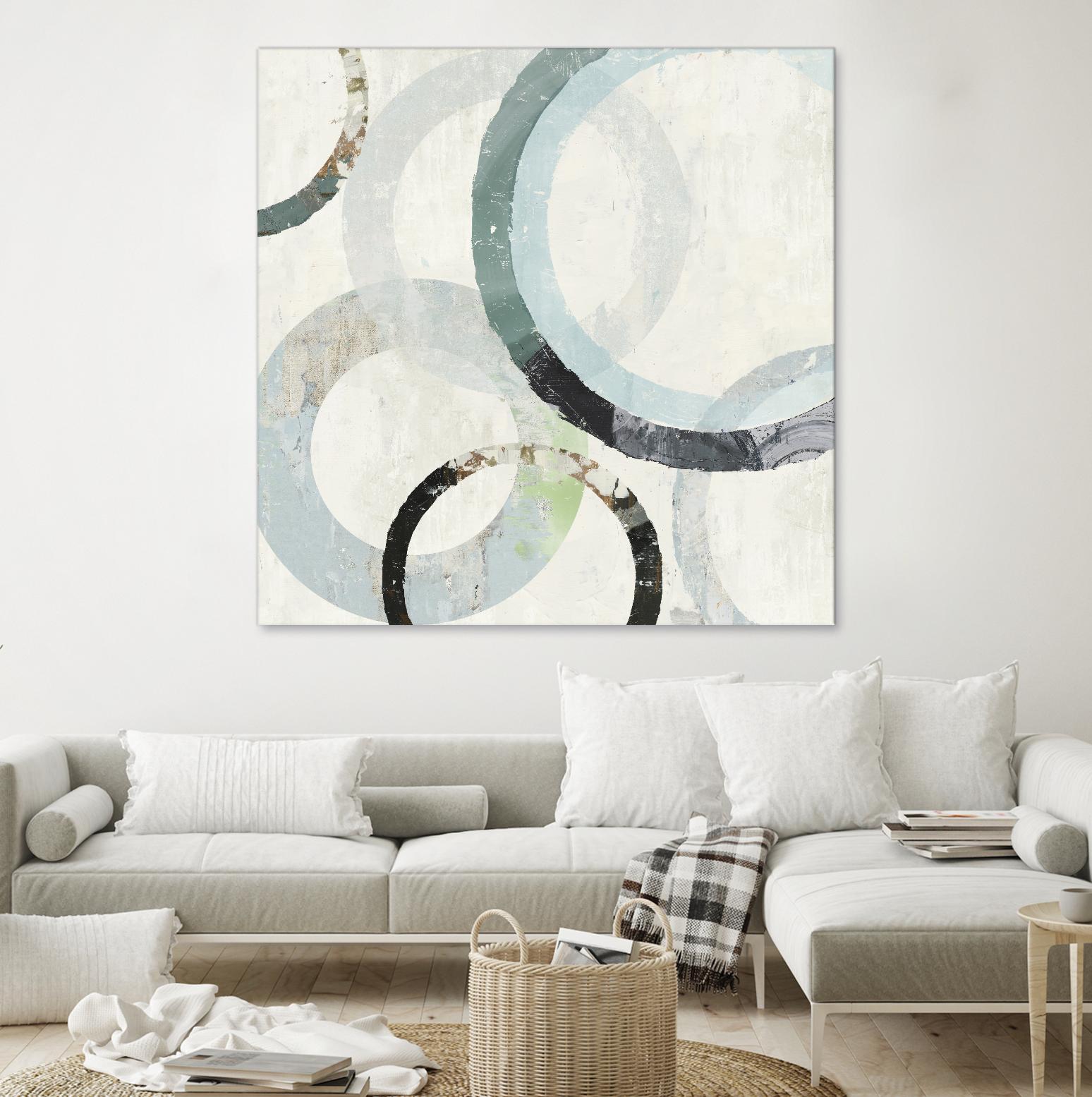 Pale Blues III by Tom Reeves on GIANT ART - green abstract