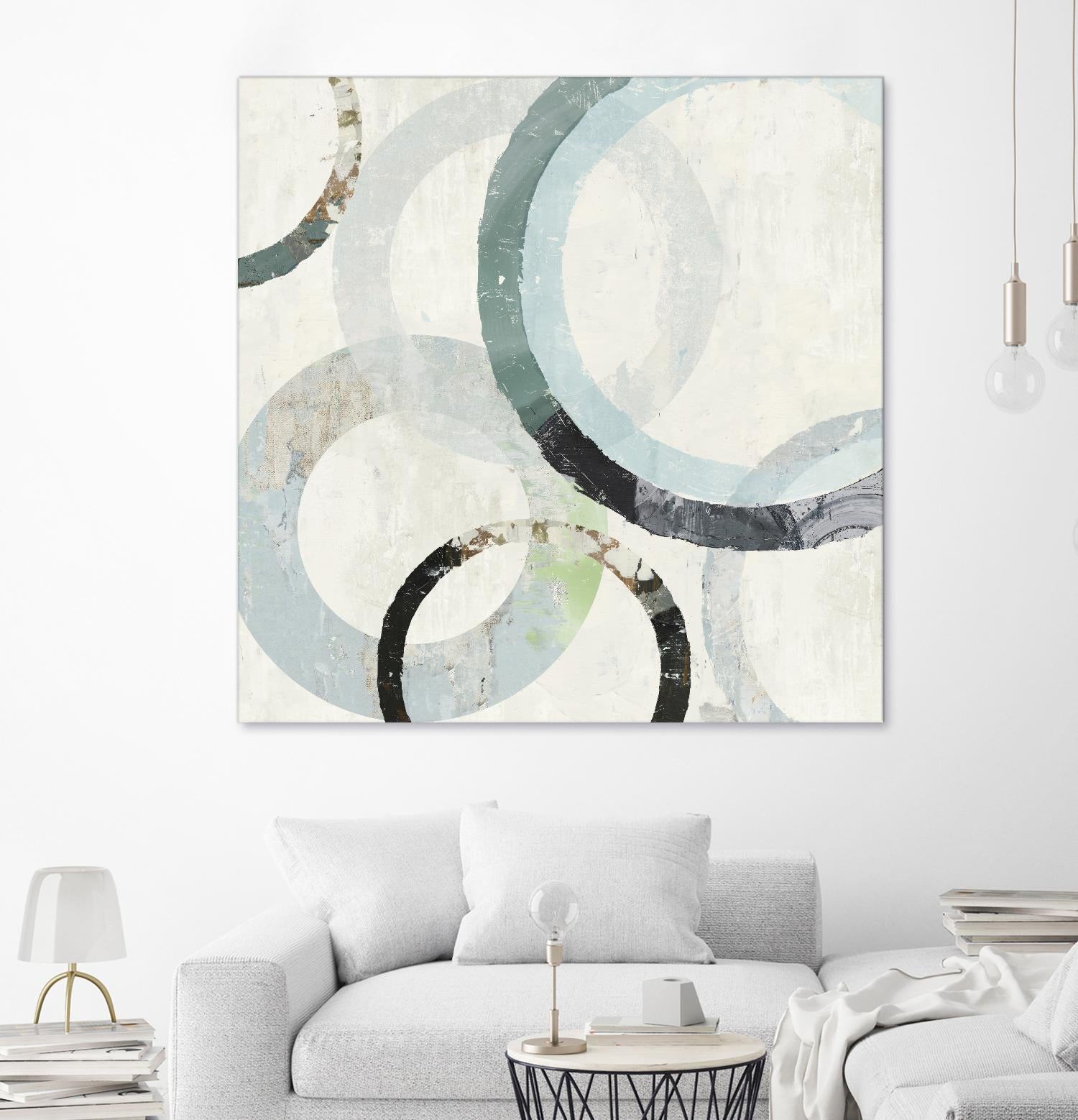 Pale Blues III by Tom Reeves on GIANT ART - green abstract