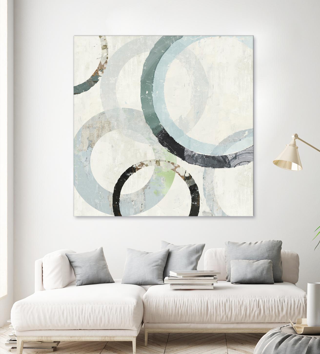 Pale Blues III by Tom Reeves on GIANT ART - green abstract