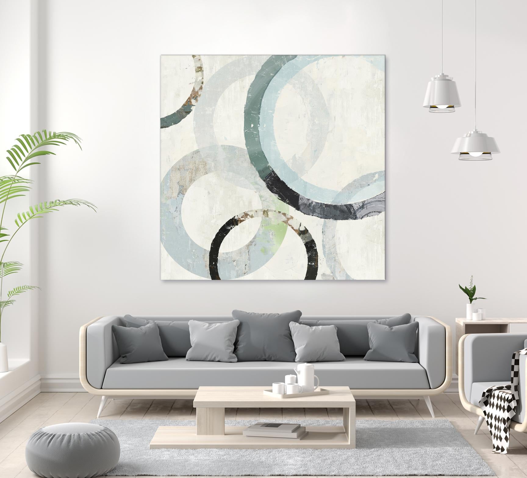 Pale Blues III by Tom Reeves on GIANT ART - green abstract