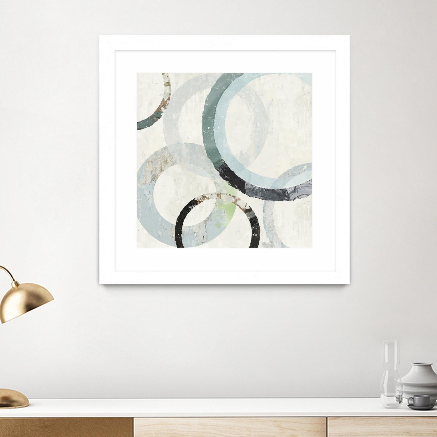 Pale Blues III by Tom Reeves on GIANT ART - green abstract