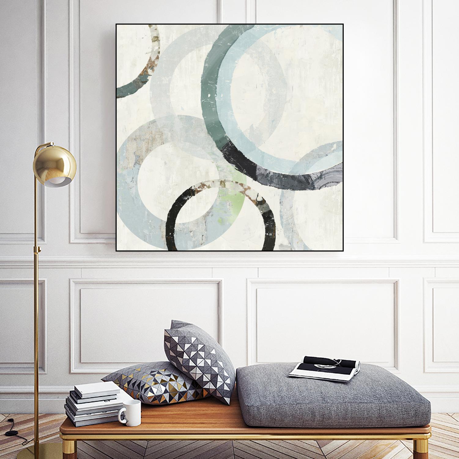 Pale Blues III by Tom Reeves on GIANT ART - green abstract