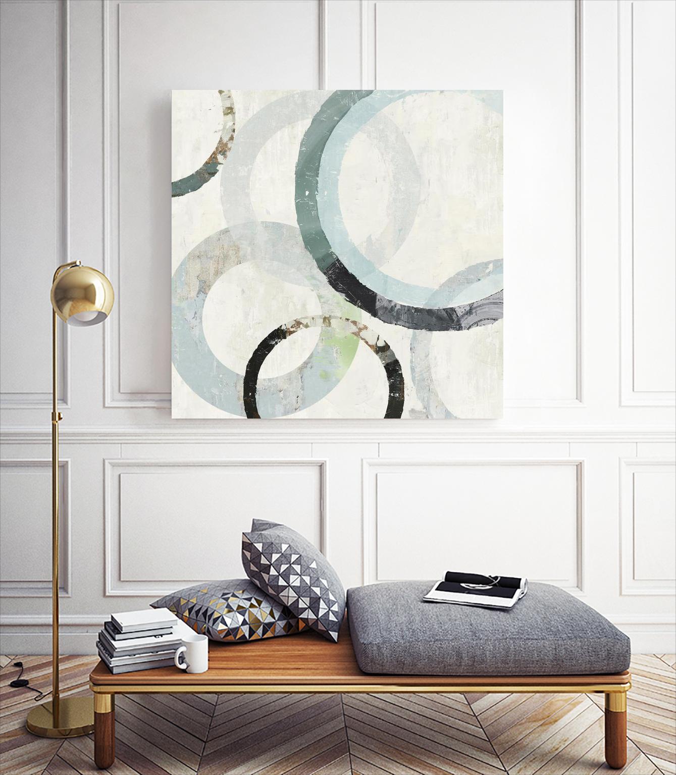 Pale Blues III by Tom Reeves on GIANT ART - green abstract