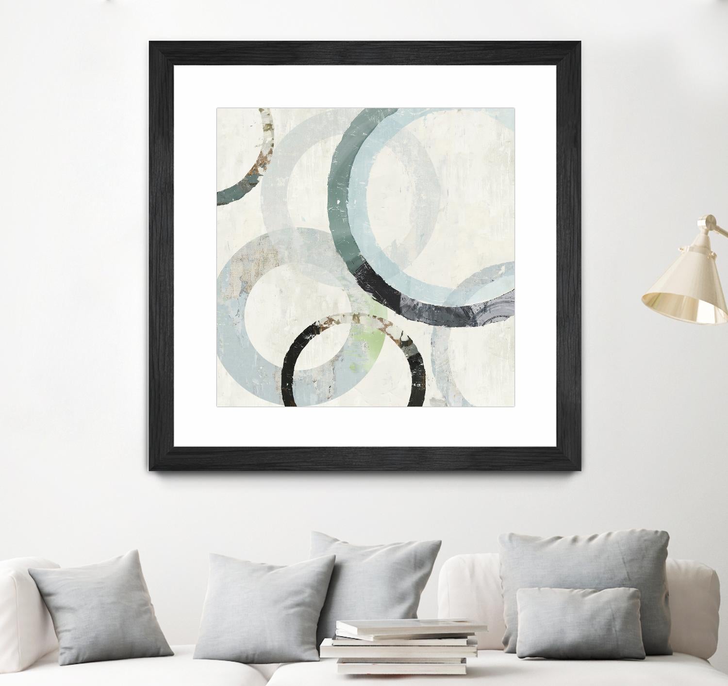 Pale Blues III by Tom Reeves on GIANT ART - green abstract