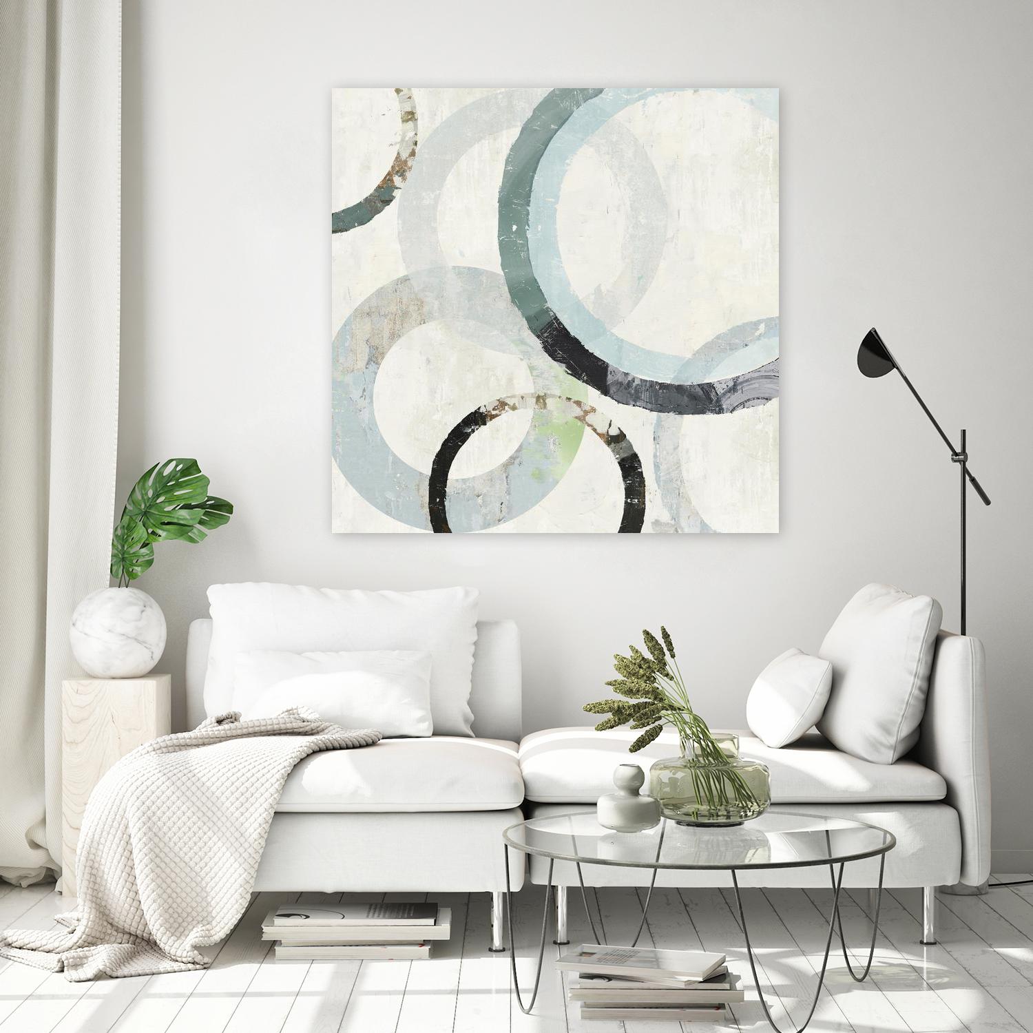 Pale Blues III by Tom Reeves on GIANT ART - green abstract