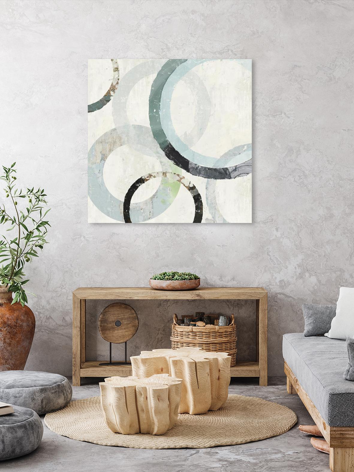 Pale Blues III by Tom Reeves on GIANT ART - green abstract