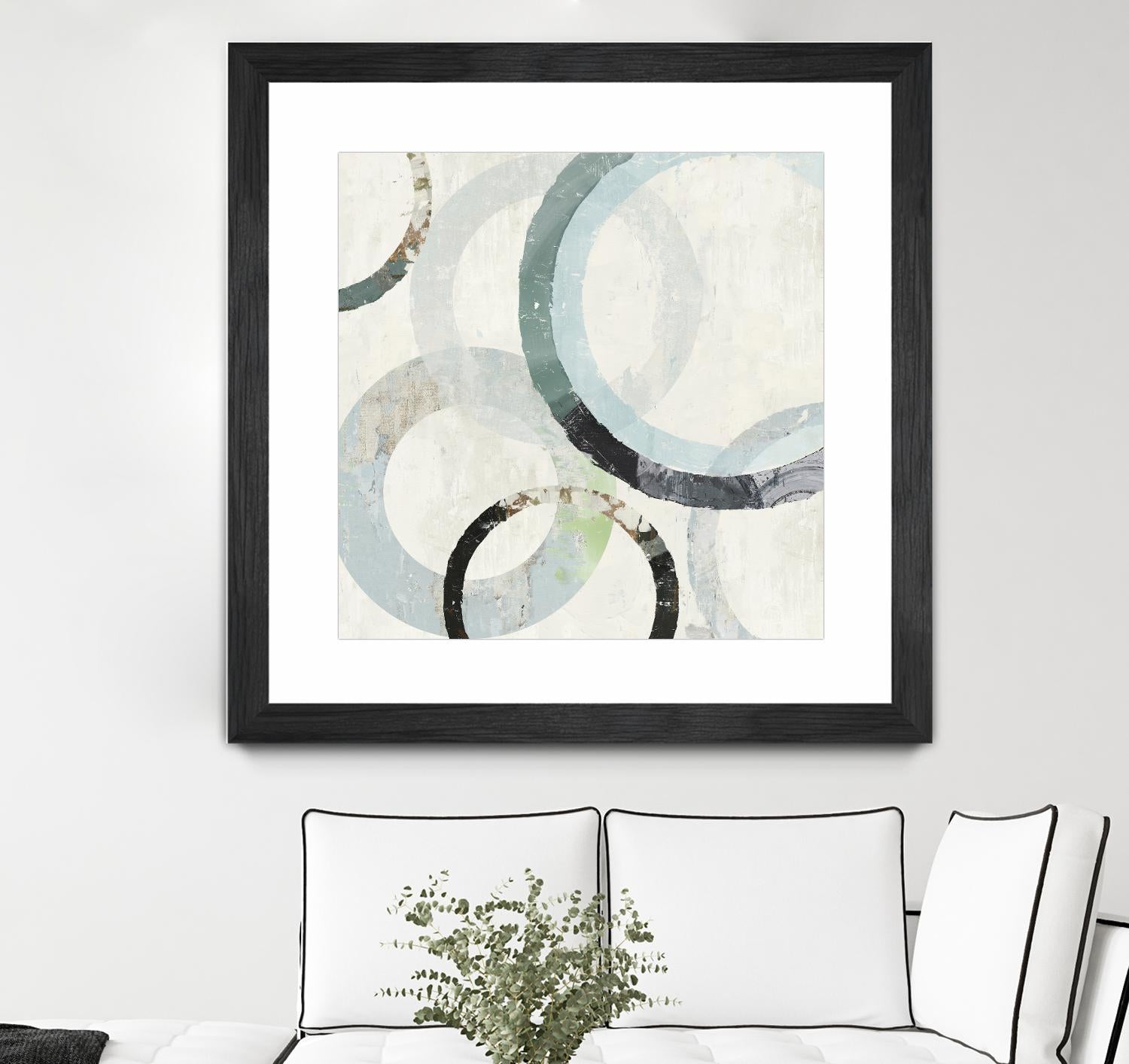 Pale Blues III by Tom Reeves on GIANT ART - green abstract