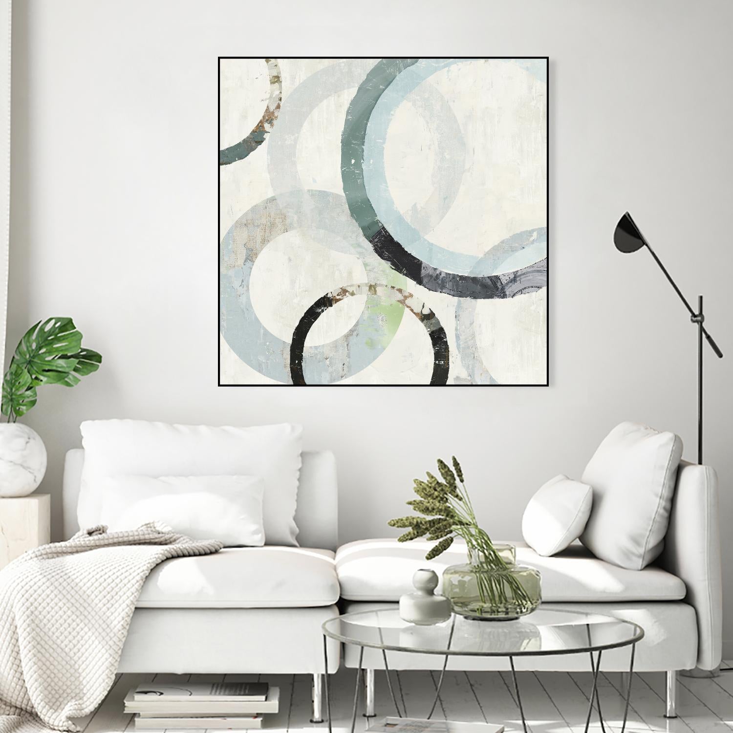 Pale Blues III by Tom Reeves on GIANT ART - green abstract